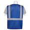 Deltaplus S863P Non-ANSI Mesh Safety Vest, Zip, 3 Pkts, Royal Blue, MD 63264 - alternate 4